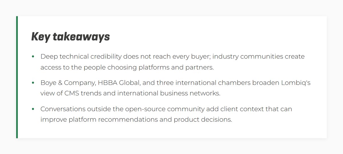A Key Takeaways box at the top of a Lombiq blog post
